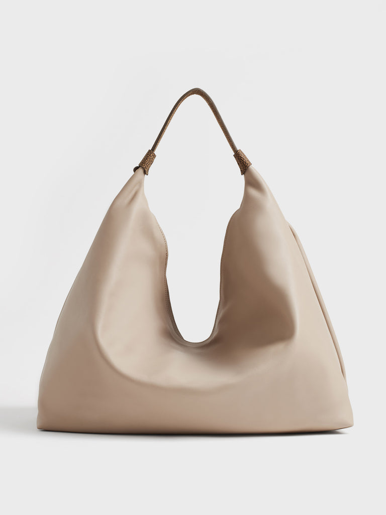 Calfskin handbag - PLIE HOBO BAG LARGE - Borbonese