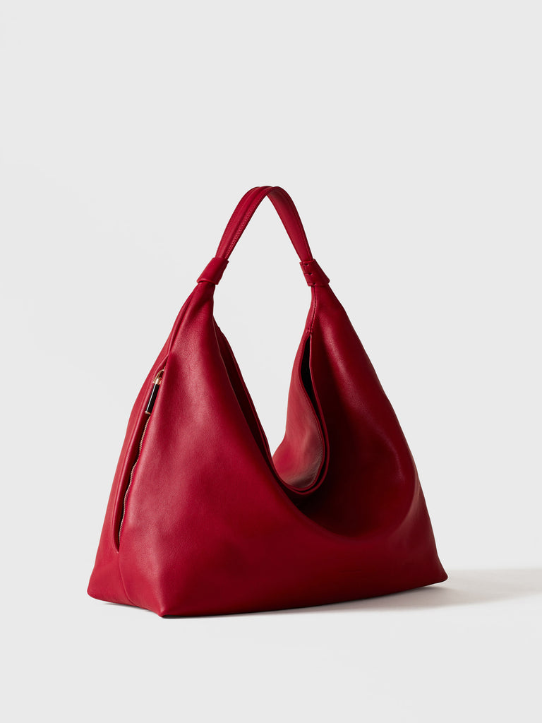 Borsa a mano in pelle di vitello - PLIE BORSA HOBO MEDIUM - Borbonese