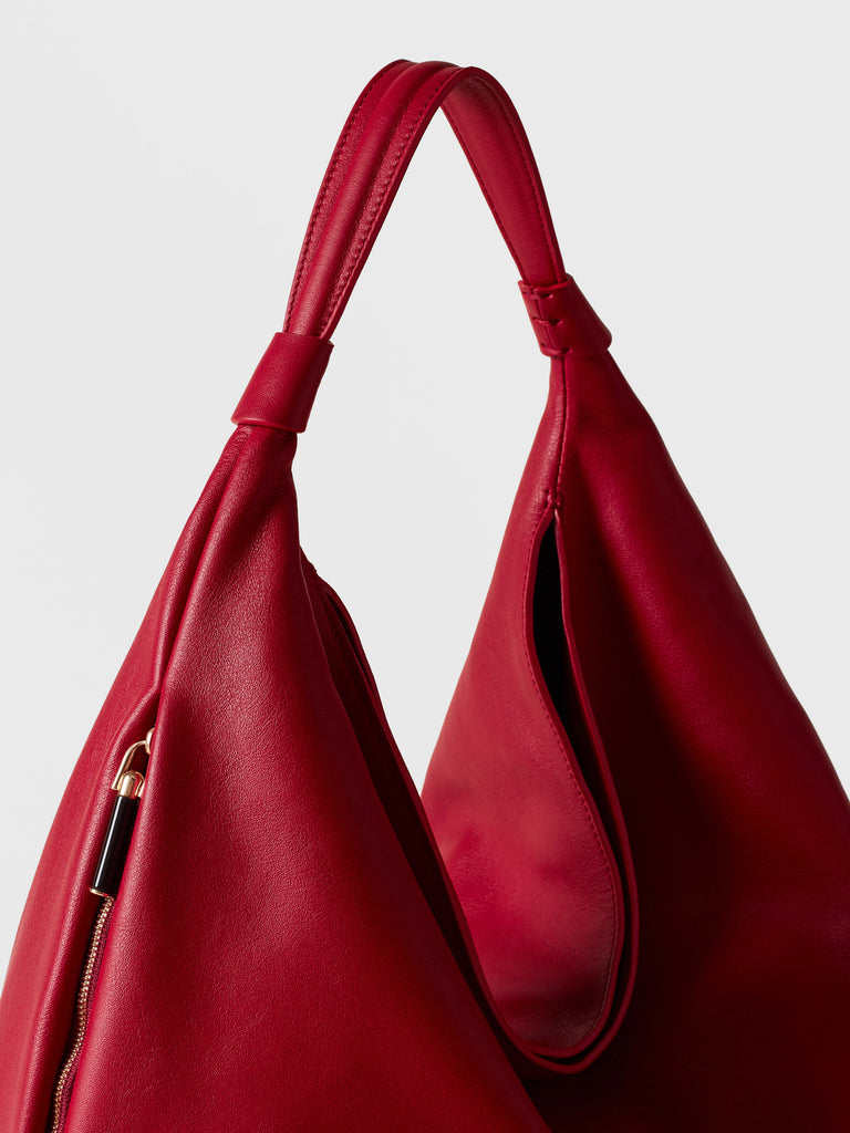 Borsa a mano in pelle di vitello - PLIE BORSA HOBO MEDIUM - Borbonese