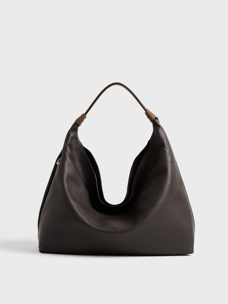 Borsa a mano in pelle di vitello - PLIE BORSA HOBO MEDIUM - Borbonese