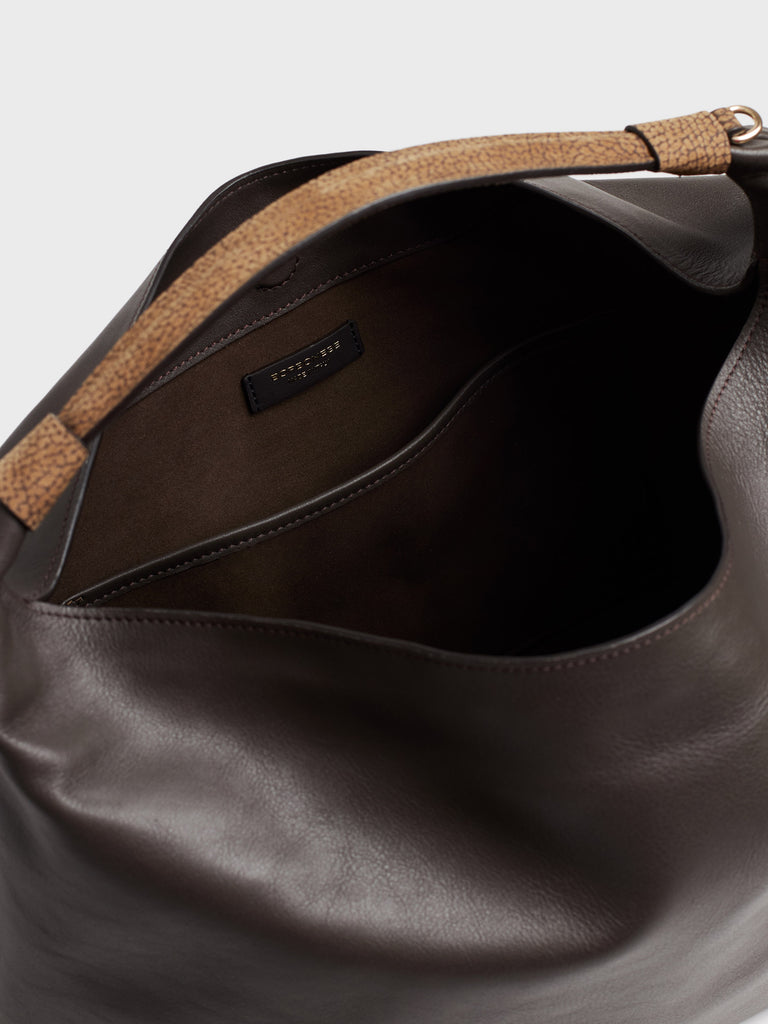Borsa a mano in pelle di vitello - PLIE BORSA HOBO MEDIUM - Borbonese