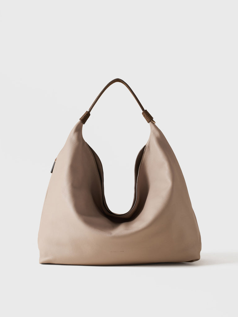 Borsa a mano in pelle di vitello - PLIE BORSA HOBO MEDIUM - Borbonese