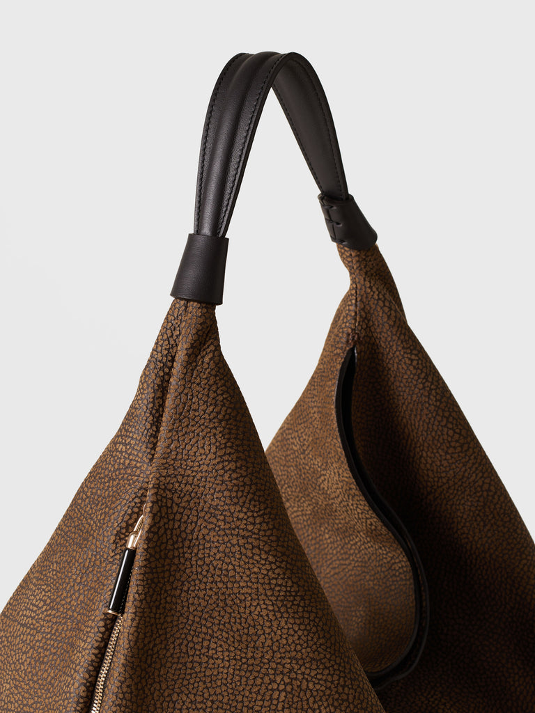 Borsa a mano in pelle di vitello - PLIE BORSA HOBO MEDIUM - Borbonese