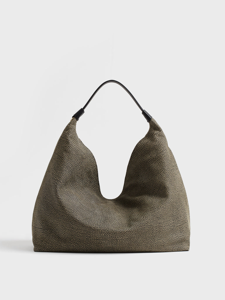 Borsa a mano in pelle di vitello - PLIE BORSA HOBO MEDIUM - Borbonese