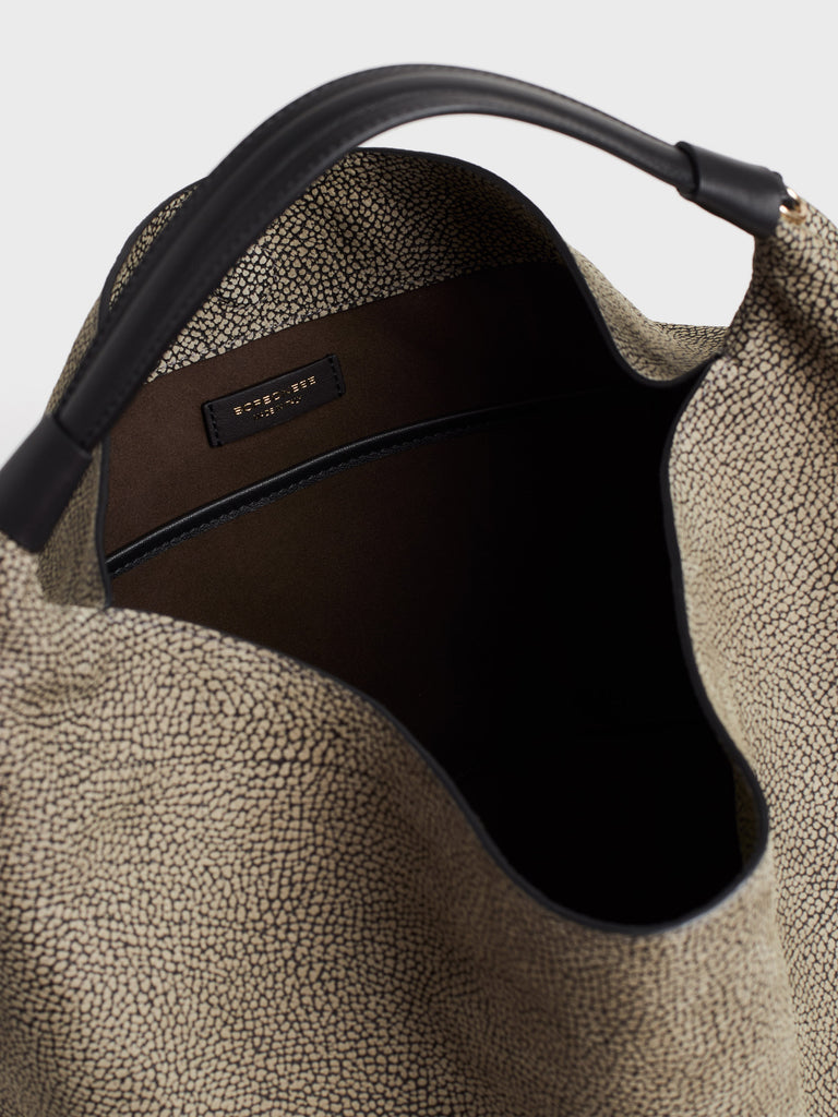 Borsa a mano in pelle di vitello - PLIE BORSA HOBO MEDIUM - Borbonese