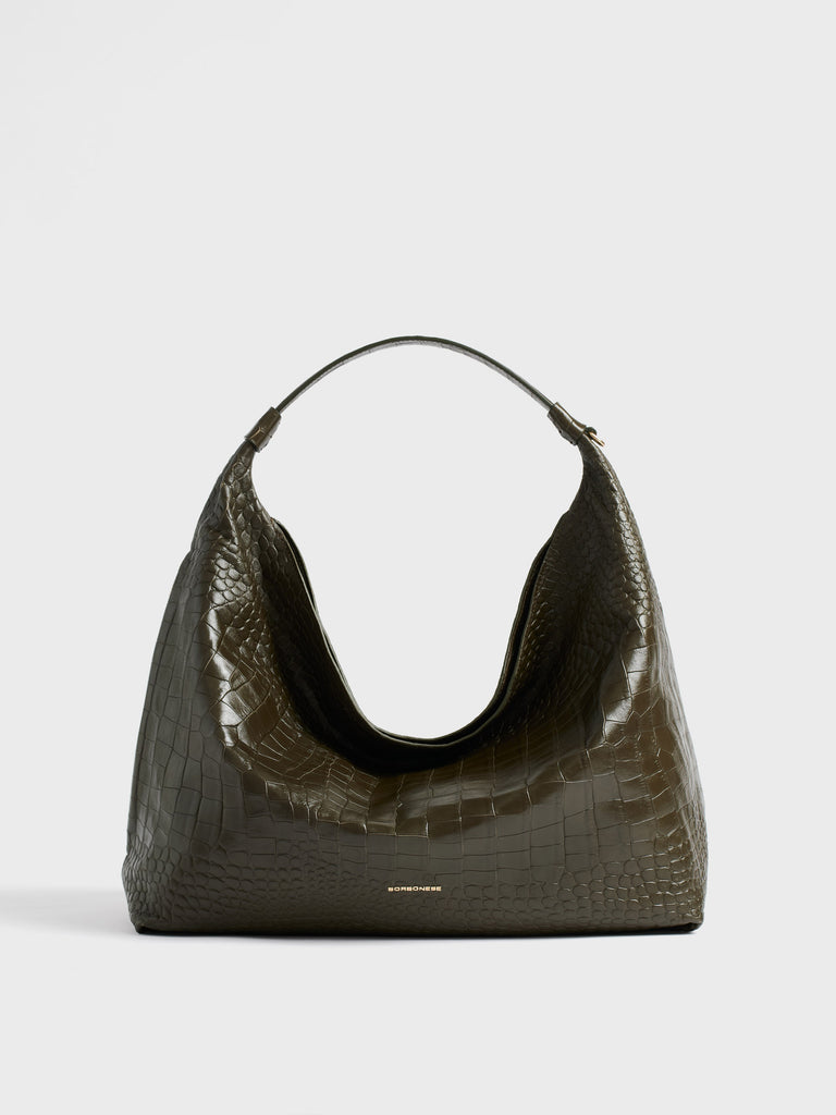 Borsa a mano in pelle di vitello - PLIE BORSA HOBO MEDIUM - Borbonese