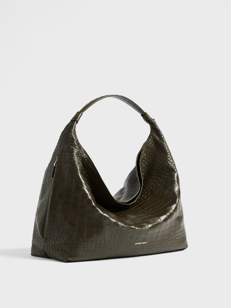 Borsa a mano in pelle di vitello - PLIE BORSA HOBO MEDIUM - Borbonese