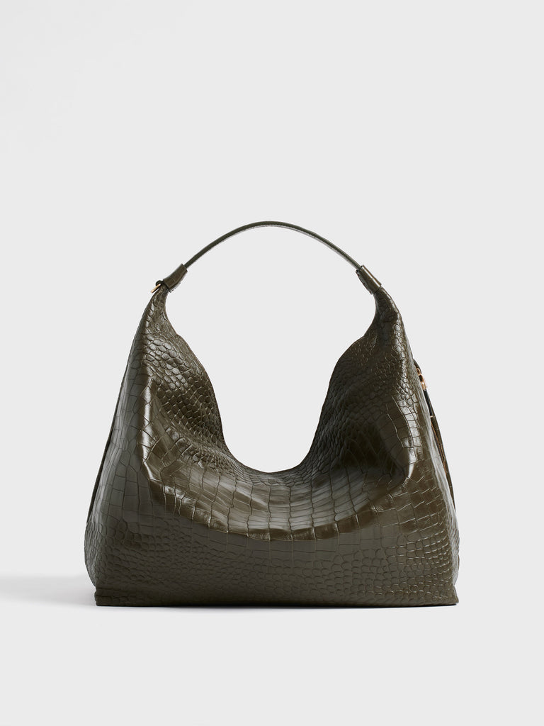 Borsa a mano in pelle di vitello - PLIE BORSA HOBO MEDIUM - Borbonese