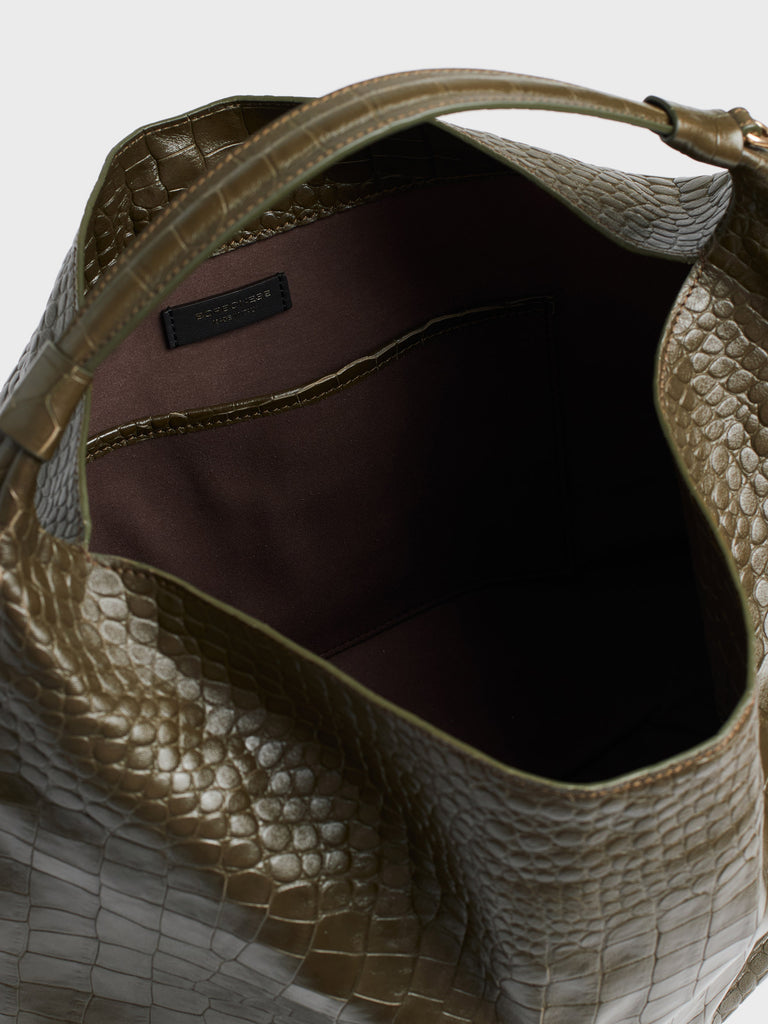 Borsa a mano in pelle di vitello - PLIE BORSA HOBO MEDIUM - Borbonese