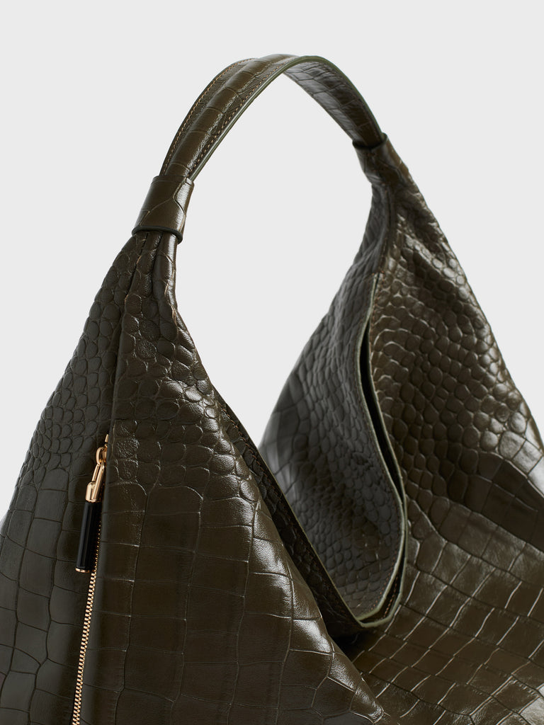 Borsa a mano in pelle di vitello - PLIE BORSA HOBO MEDIUM - Borbonese