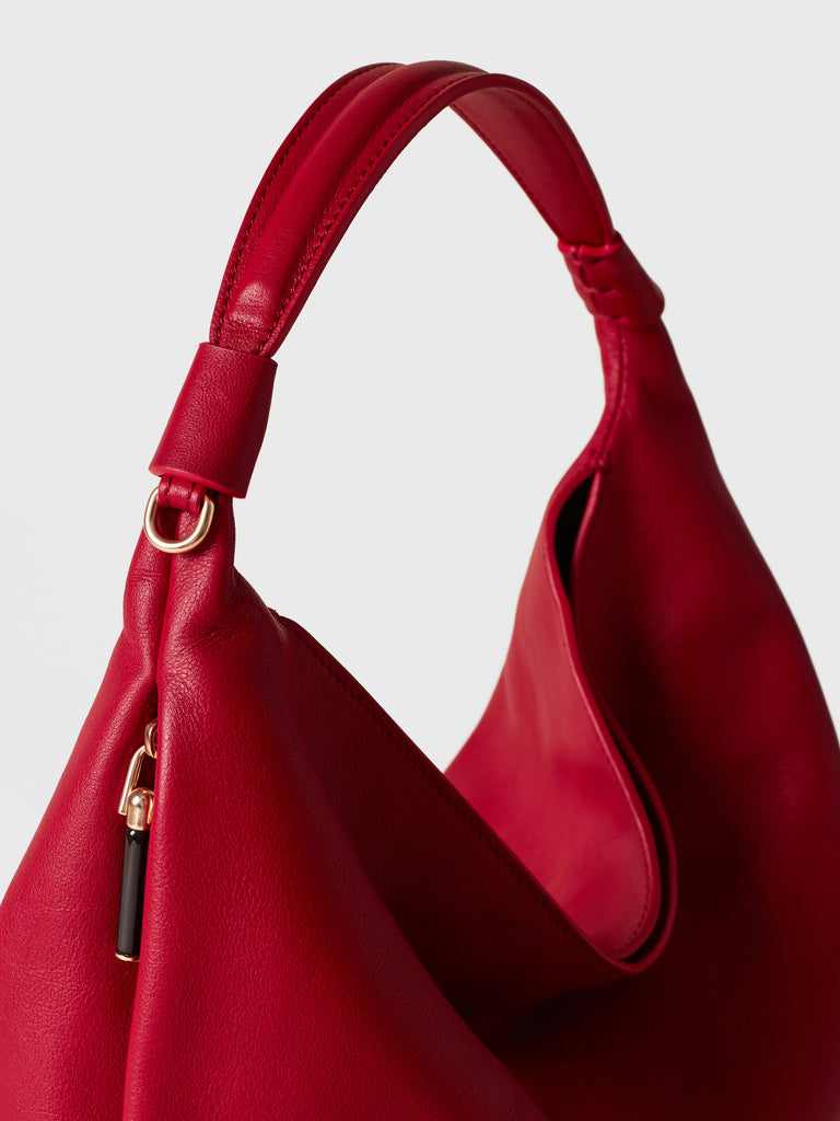 Borsa a mano in pelle di vitello - PLIE BORSA HOBO SMALL - Borbonese