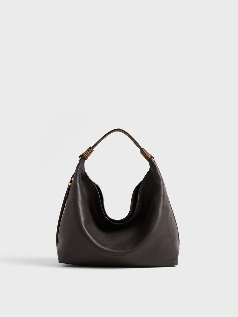 Borsa a mano in pelle di vitello - PLIE BORSA HOBO SMALL - Borbonese