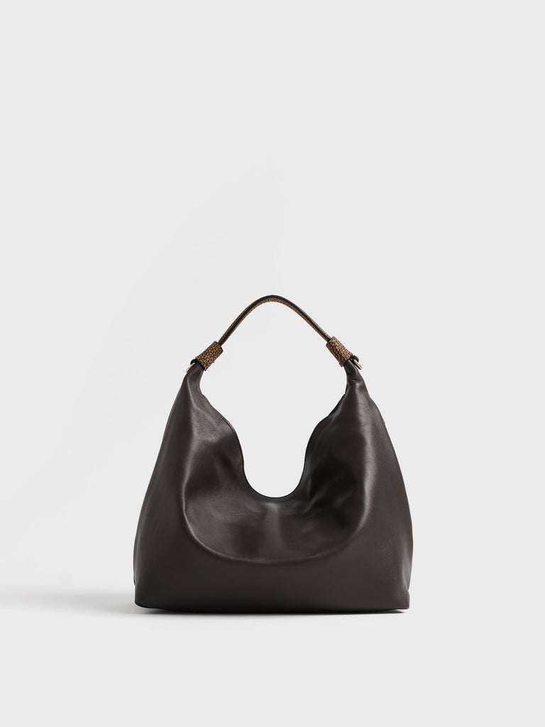 Borsa a mano in pelle di vitello - PLIE BORSA HOBO SMALL - Borbonese