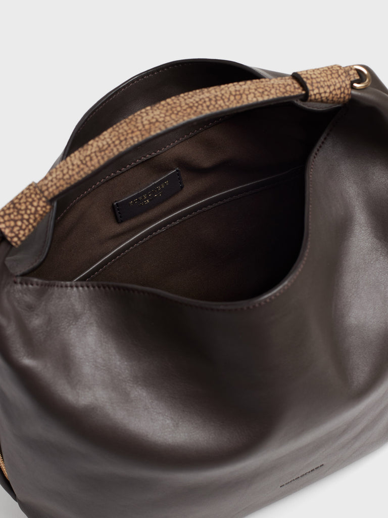 Borsa a mano in pelle di vitello - PLIE BORSA HOBO SMALL - Borbonese