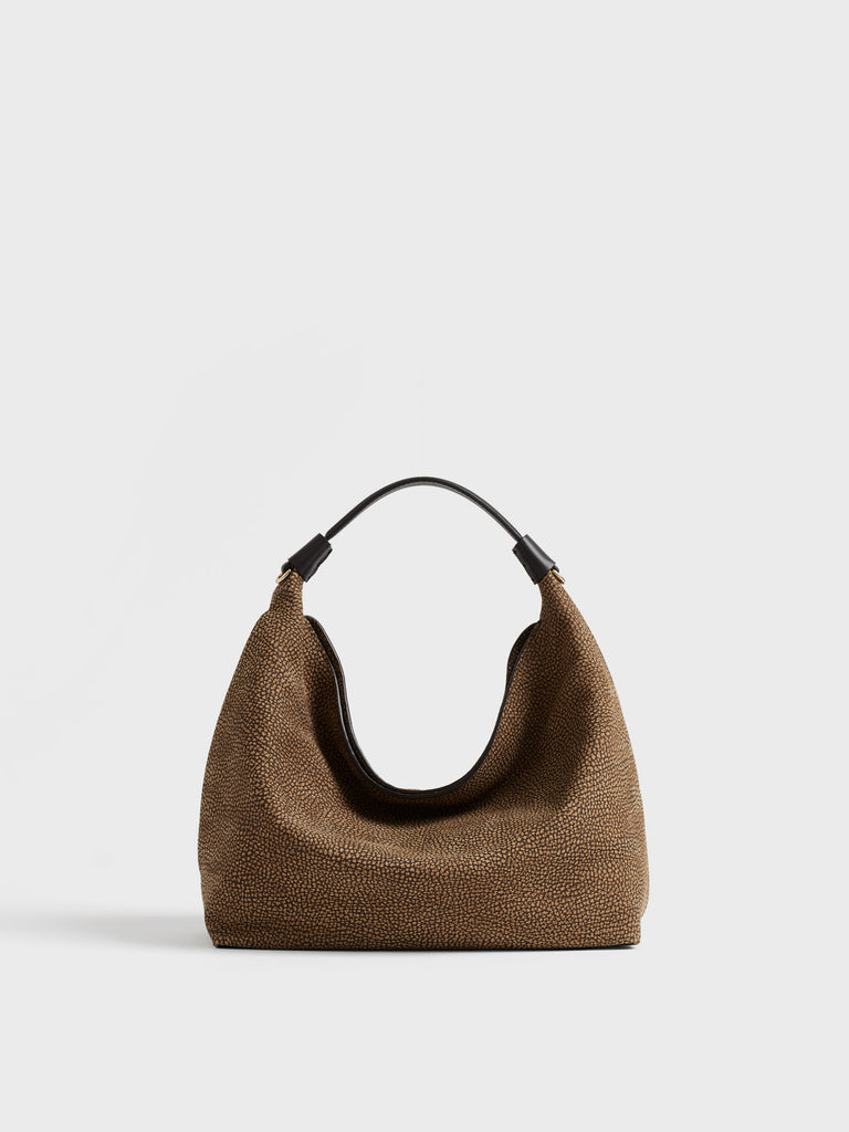 Borsa a mano in pelle di vitello - PLIE BORSA HOBO SMALL - Borbonese