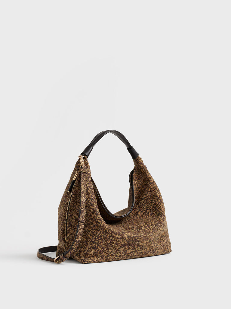 Borsa a mano in pelle di vitello - PLIE BORSA HOBO SMALL - Borbonese