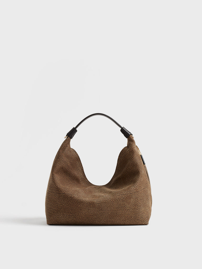 Borsa a mano in pelle di vitello - PLIE BORSA HOBO SMALL - Borbonese