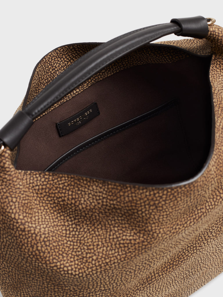Borsa a mano in pelle di vitello - PLIE BORSA HOBO SMALL - Borbonese