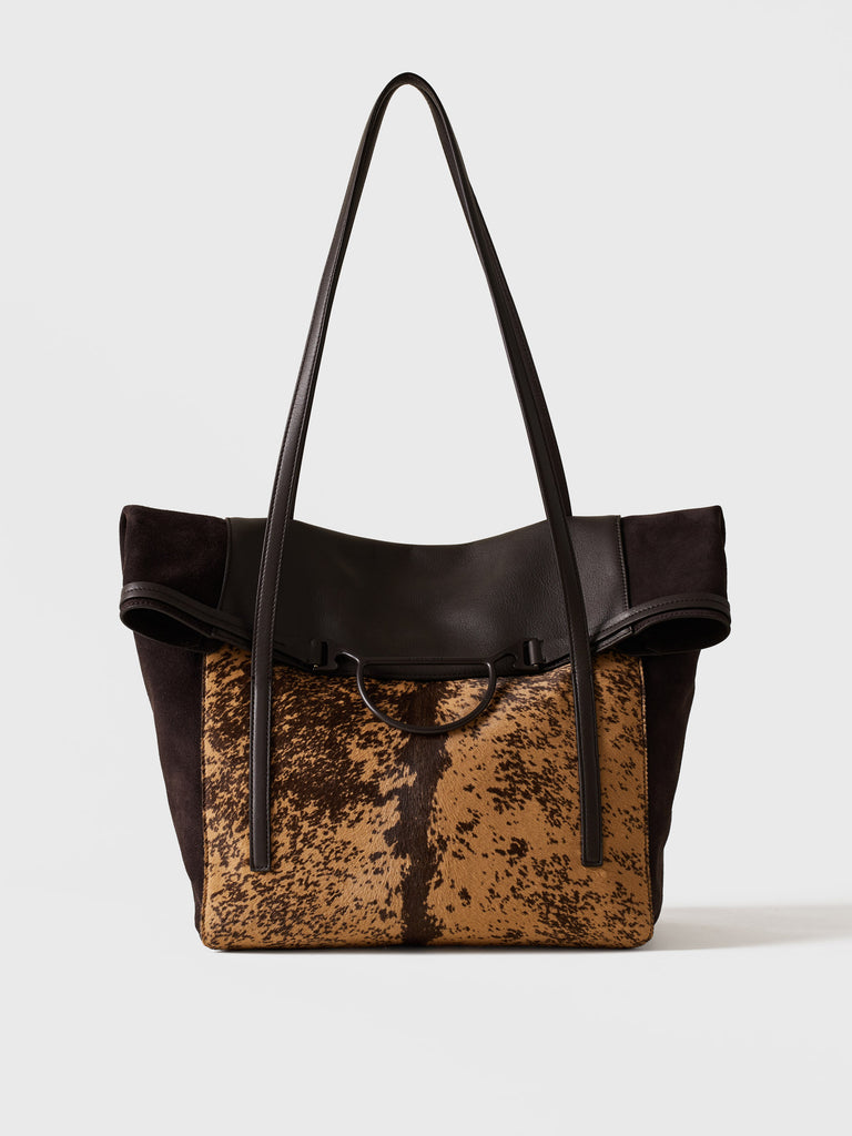 Leather shoulder bag - WAVE SHOPPING LARGE - Borbonese