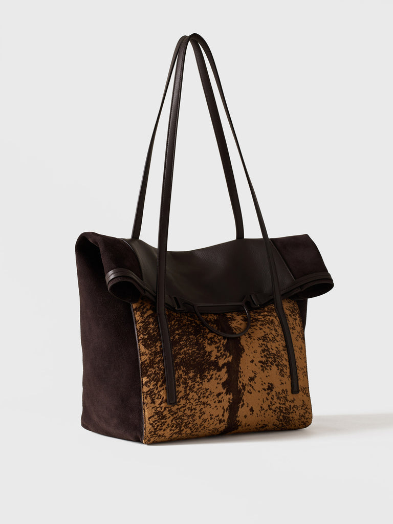 Leather shoulder bag - WAVE SHOPPING LARGE - Borbonese