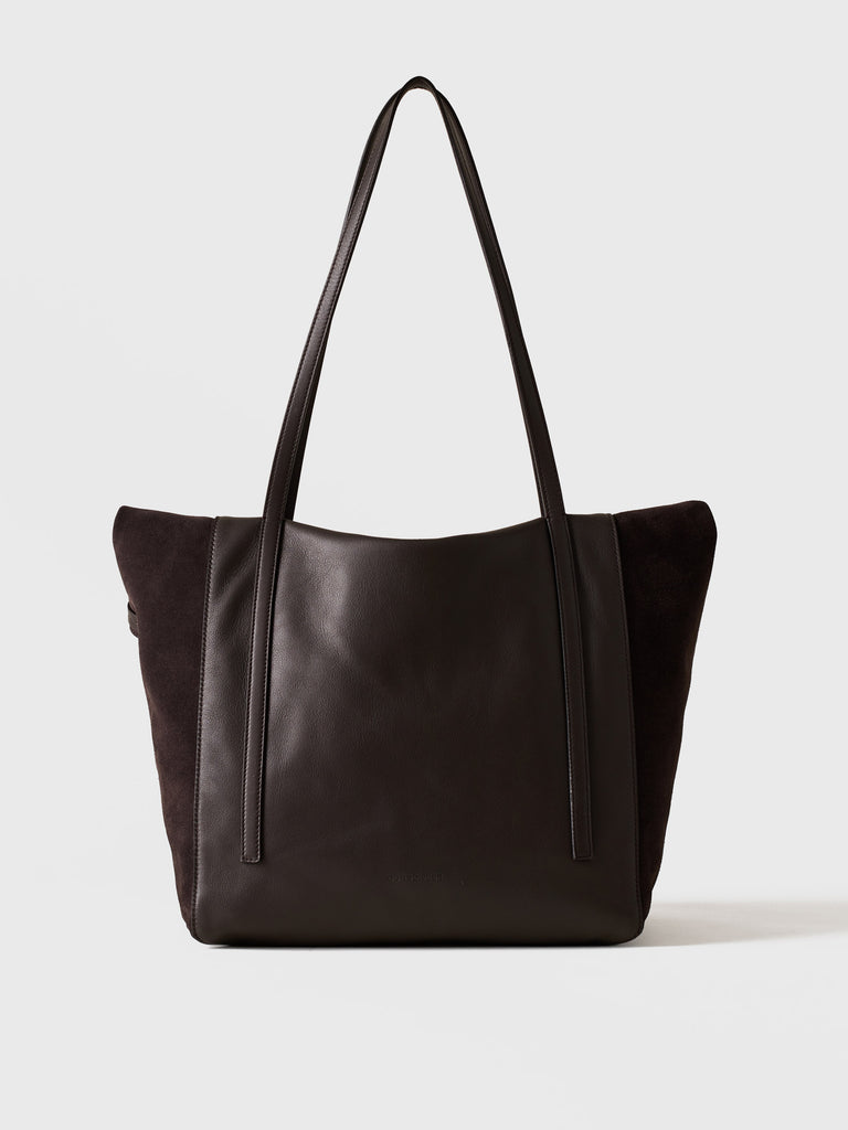 Leather shoulder bag - WAVE SHOPPING LARGE - Borbonese