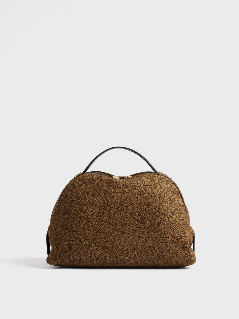 Borsa a tracolla in Camoscio op - BAULETTO MEDIUM  - Borbonese
