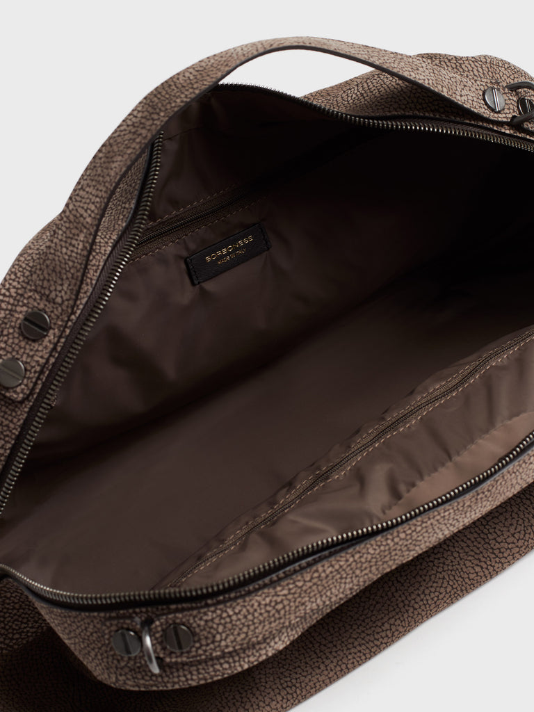 Leather duffel bag - TROTTER DUFFEL BAG LARGE - Borbonese