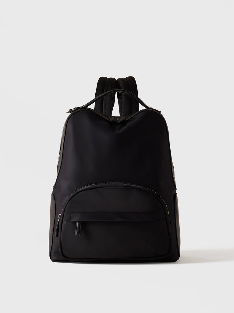 Fabric and leather backpack - TROTTER BACKPACK - Borbonese