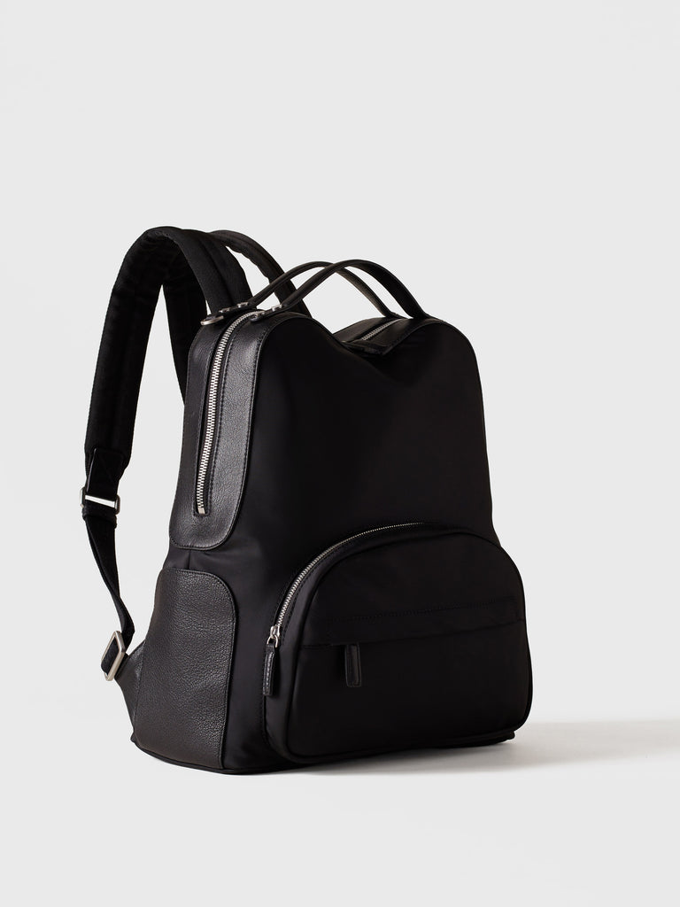 Fabric and leather backpack - TROTTER BACKPACK - Borbonese