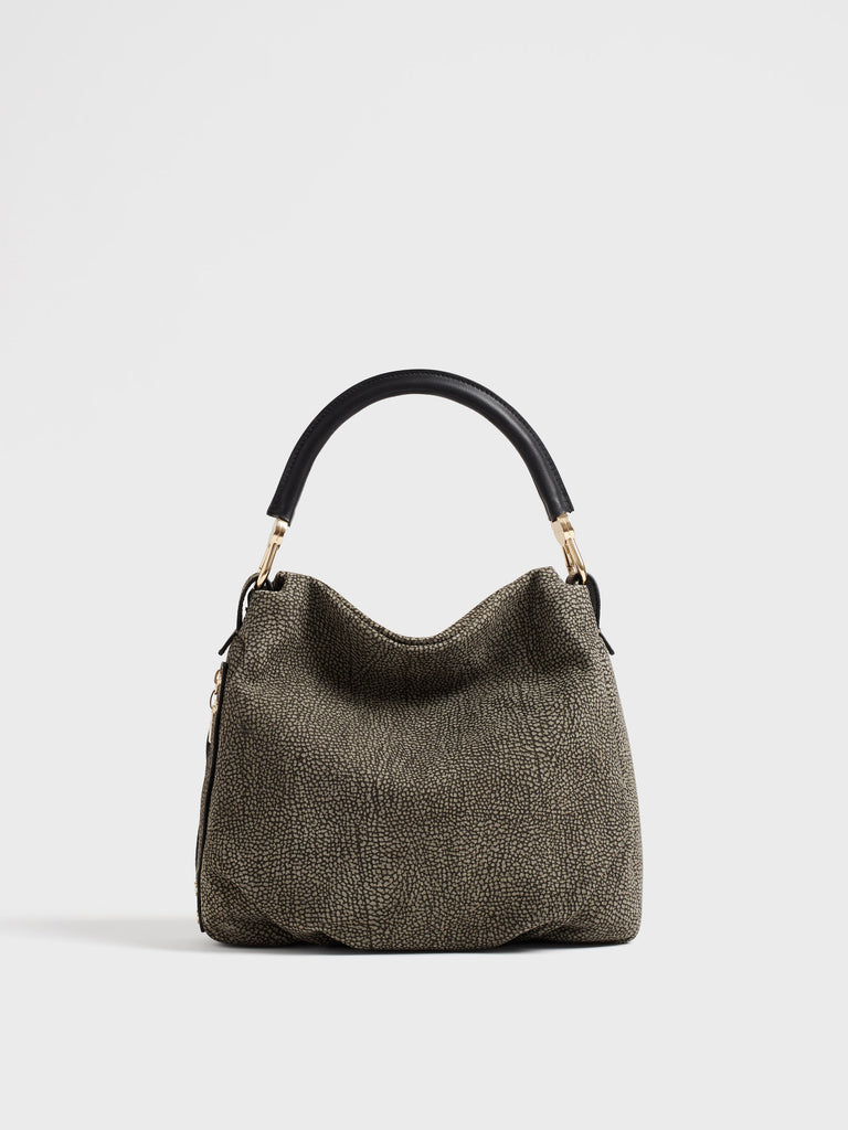 Borsa a spalla in Camoscio Op - BICE BORSA HOBO SMALL - Borbonese