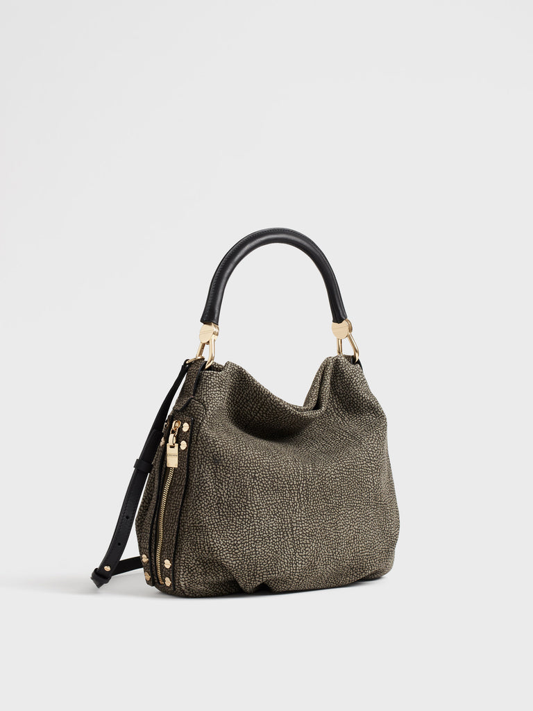 Borsa a spalla in Camoscio Op - BICE BORSA HOBO SMALL - Borbonese