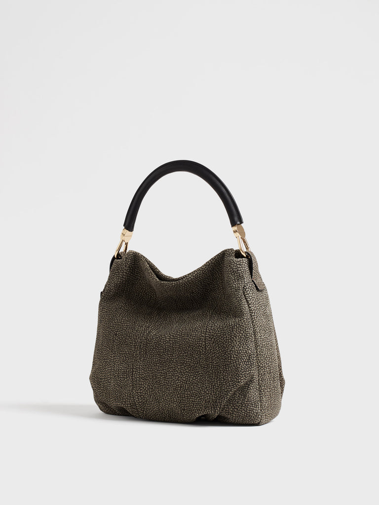 Borsa a spalla in Camoscio Op - BICE BORSA HOBO SMALL - Borbonese