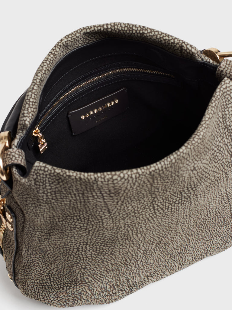 Borsa a spalla in Camoscio Op - BICE BORSA HOBO SMALL - Borbonese