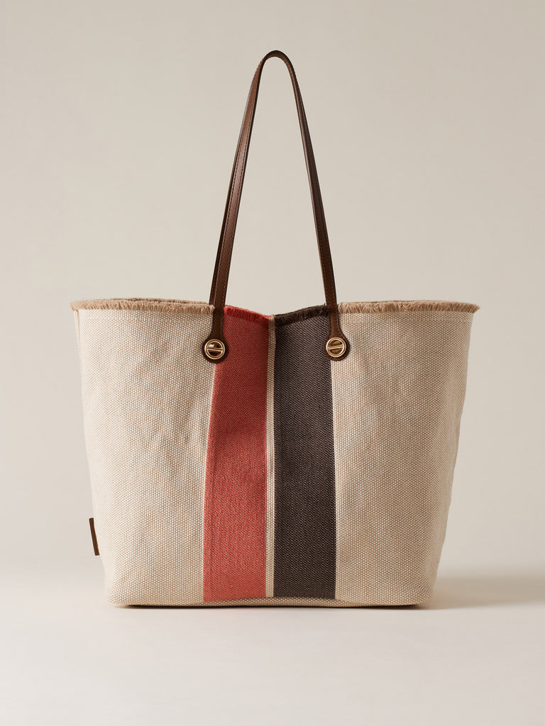 Borsa a spalla in tessuto jacquard - FLIGHT SHOPPING BAG LARGE - Borbonese