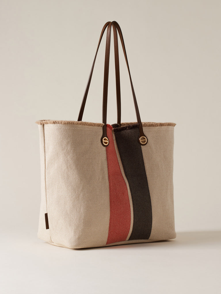 Borsa a spalla in tessuto jacquard - FLIGHT SHOPPING BAG LARGE - Borbonese