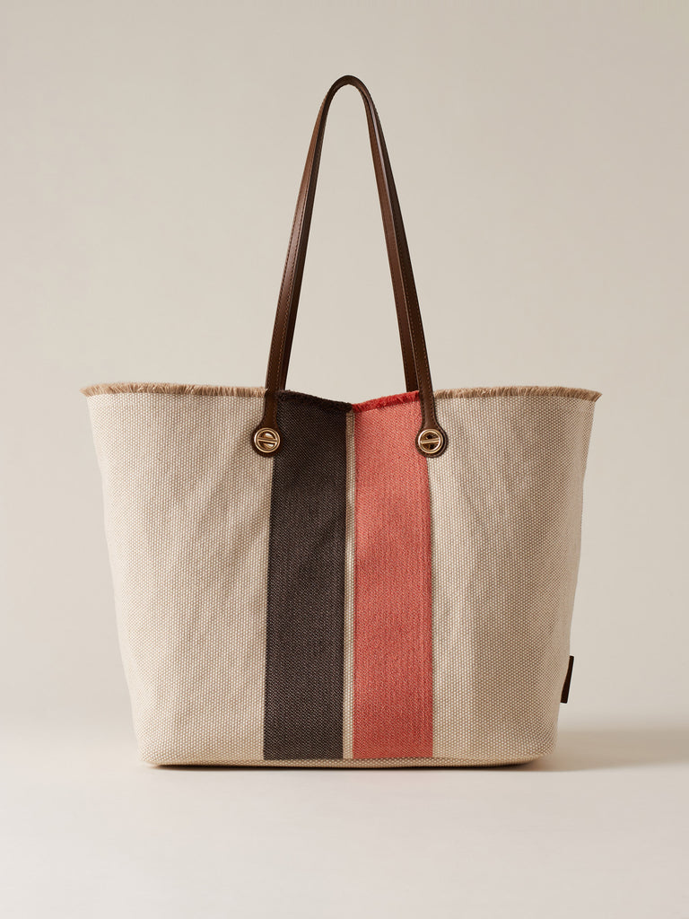Borsa a spalla in tessuto jacquard - FLIGHT SHOPPING BAG LARGE - Borbonese