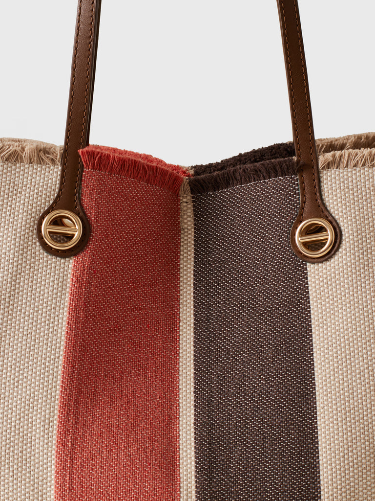 Borsa a spalla in tessuto jacquard - FLIGHT SHOPPING BAG MEDIUM - Borbonese