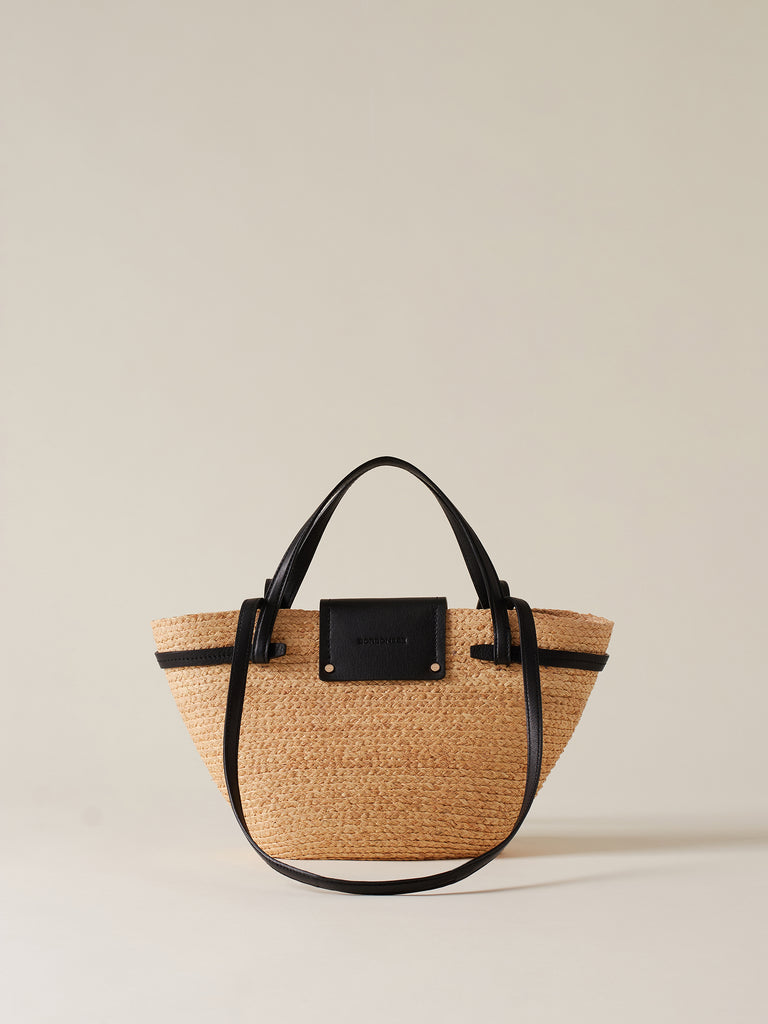 Shopping bag in paglia intrecciata - Shopping bag in paglia intrecciata - Borbonese