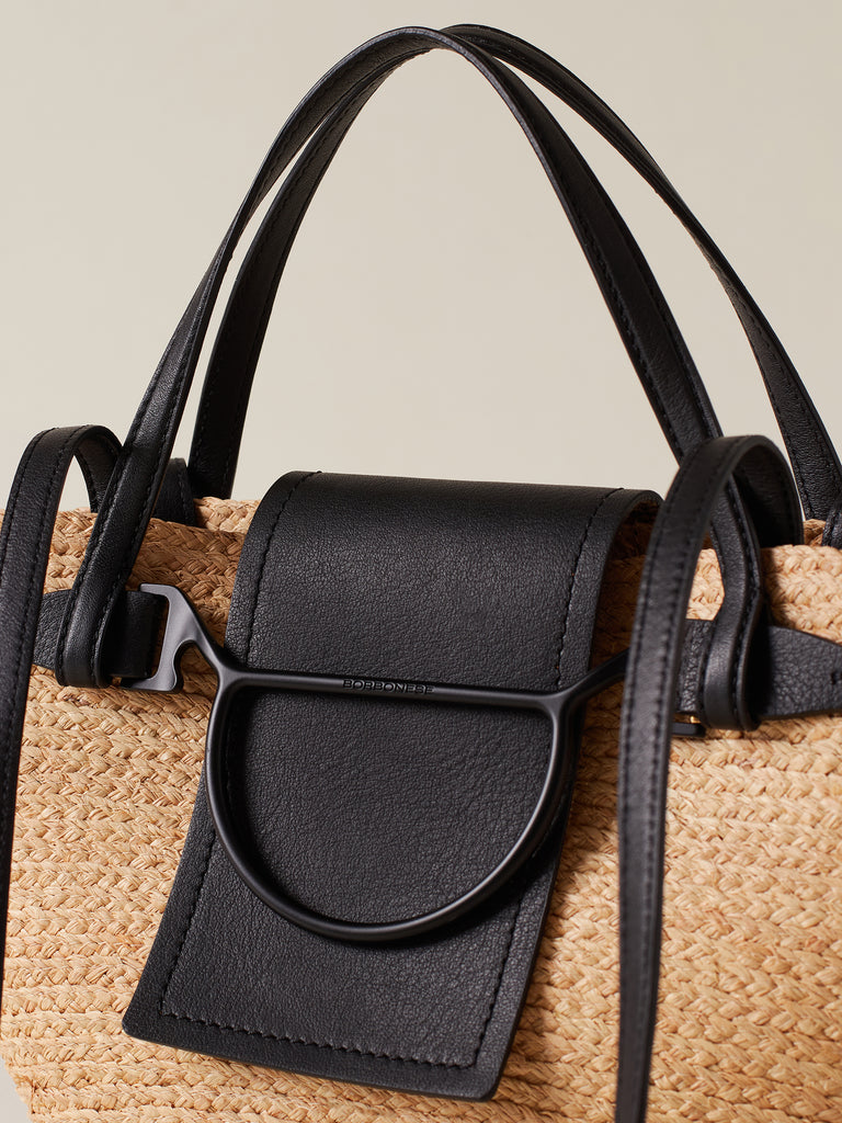 Shopping bag in paglia intrecciata - Shopping bag in paglia intrecciata - Borbonese