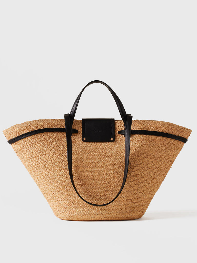 Shopping bag in paglia intrecciata - Shopping bag in paglia intrecciata - Borbonese