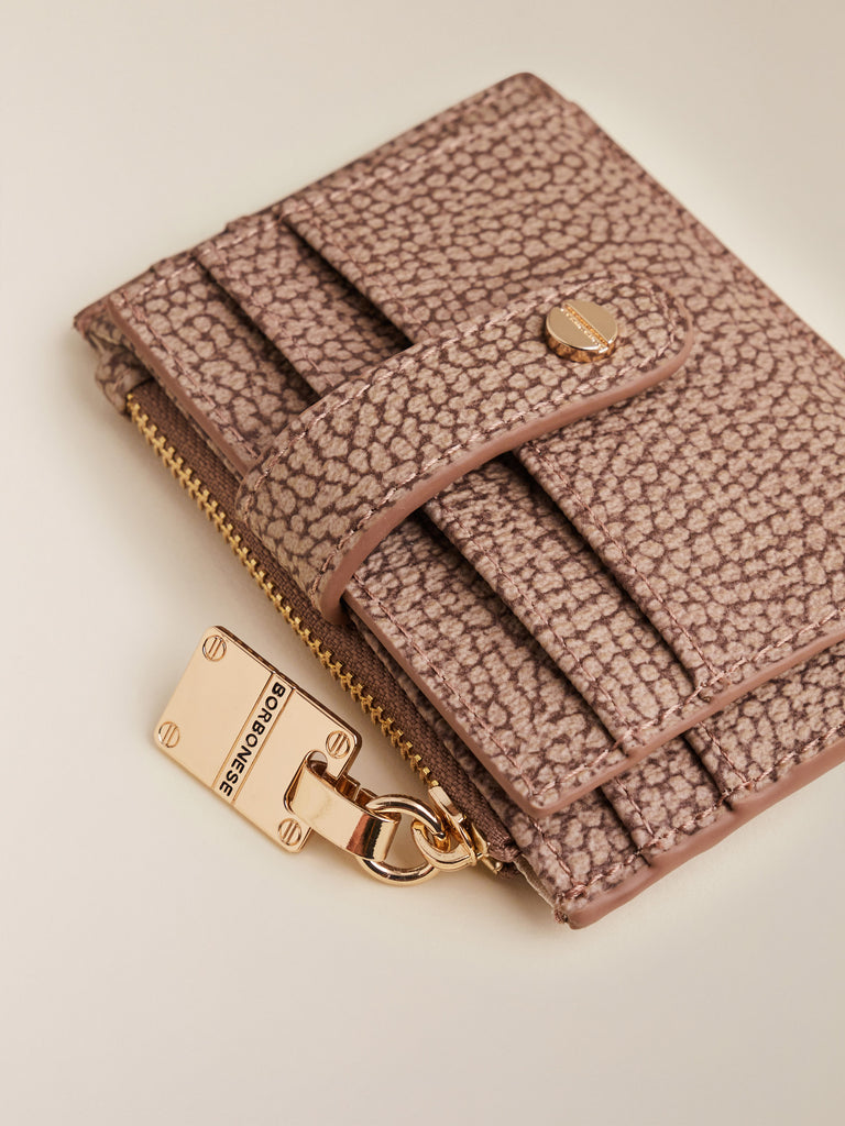 OP Coated Canvas Credit Card Holder - CREDIT CARD HOLDER - Borbonese