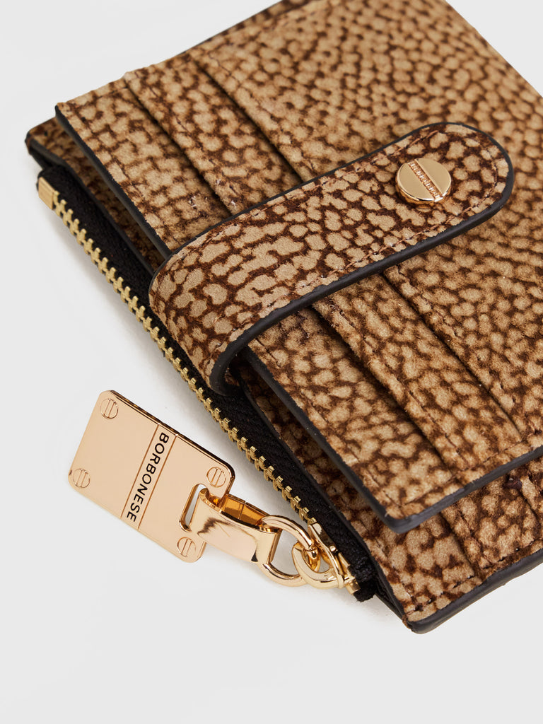 OP Suede Credit Card Holder - CREDIT CARD HOLDER - Borbonese
