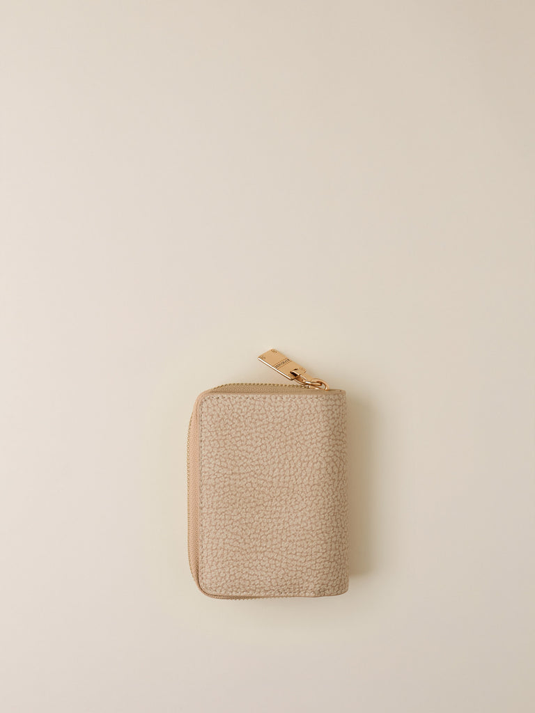 Zip Around di Tela rivestita OP e Pelle - PORTAFOGLIO SMALL ZIP AROUND - Borbonese