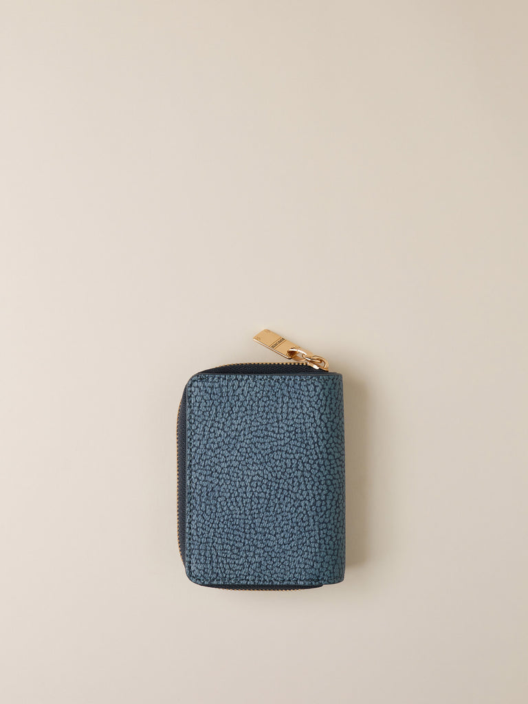 Zip Around di Tela rivestita OP e Pelle - PORTAFOGLIO SMALL ZIP AROUND - Borbonese