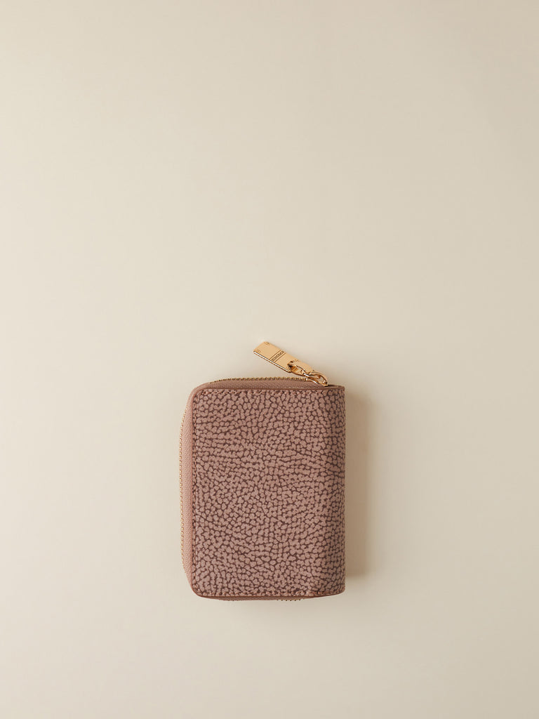 OP Coated Canvas and Leather Zip Around - SMALL ZIP-AROUND WALLET - Borbonese