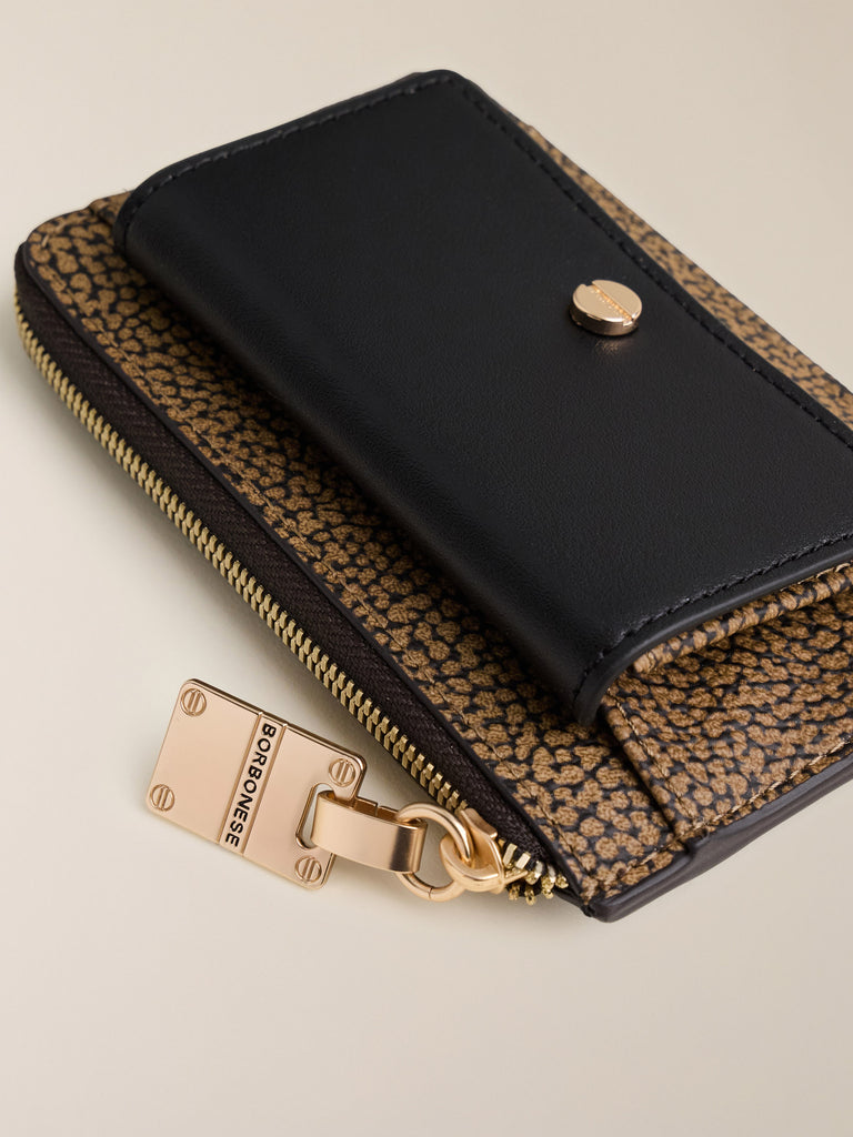 Portachiavi Portamonete di Tela rivestita Op e Pelle - PORTACHIAVI PORTAMONETE - Borbonese