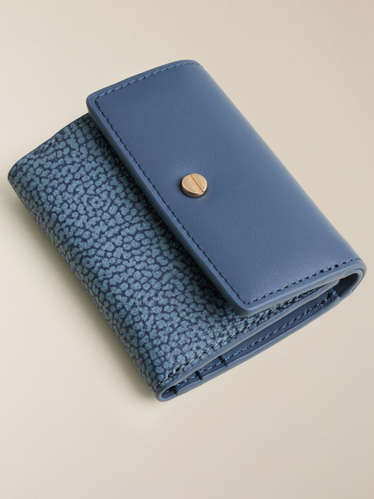 Portafoglio di Tela rivestita Op e Pelle - PORTAFOGLIO MINI  - Borbonese