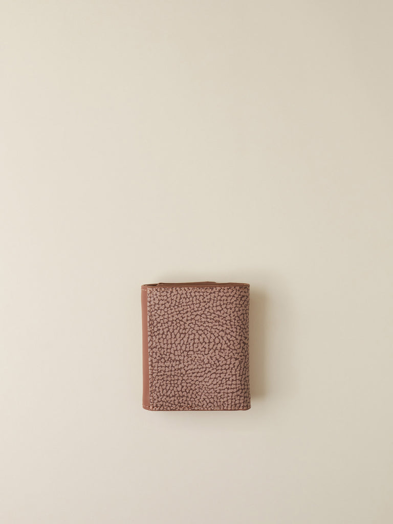 OP Coated Canvas and Leather Wallet - MINI WALLET - Borbonese