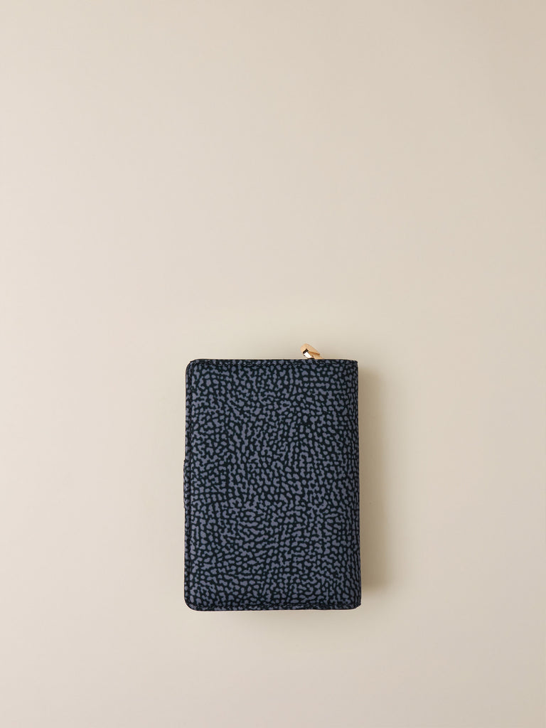 Portafoglio di tessuto riciclato Op e Pelle - PORTAFOGLIO CALSSICA SMALL - Borbonese