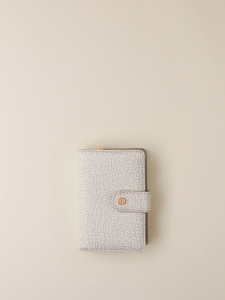 Portafoglio di tessuto riciclato Op e Pelle - PORTAFOGLIO CALSSICA SMALL - Borbonese